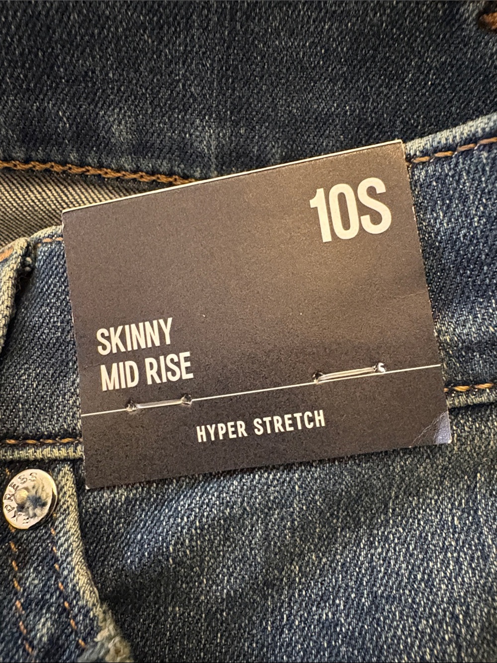 Express Dark Washed Blue Skinny Jeans - Picture 7 of 12